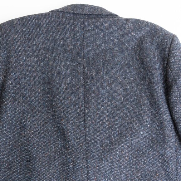 Vintage Tweed Sport Coat Wool Blazer Jacket Elbow Patches England 48 L Moores - Picture 15 of 16